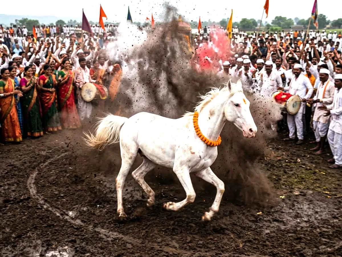 Maulincha Ashwa Ringan horse ritual at Pandharpur Vithoba temple on Ashadhi Ekadashi