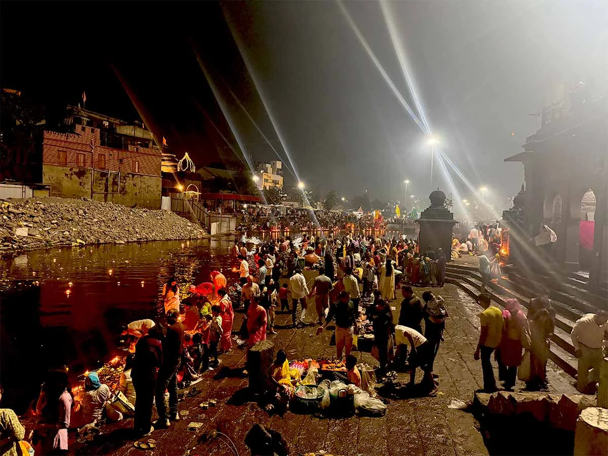 Kartik Purnima Tripurari Purnima Dev Diwali Celebration at Ramkund Nashik Maharashtra 