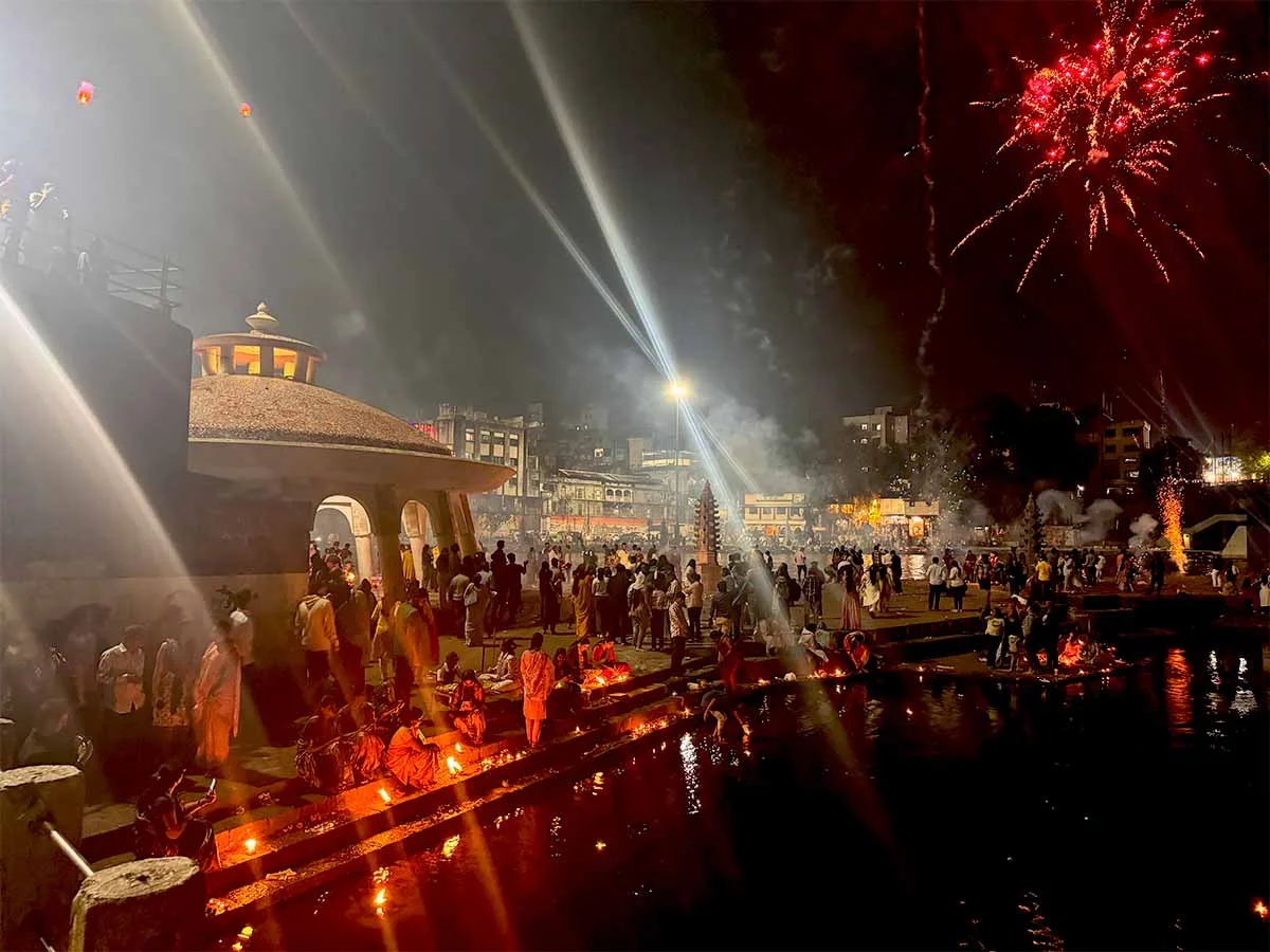 Kartik Purnima Tripurari Purnima Dev Diwali Celebration at Ramkund Nashik Maharashtra 