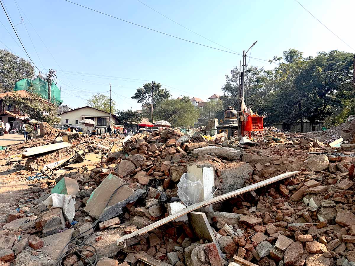 Nashik News Demolition Near Kalaram Temple as Ram Kal Path Project Progresses in Panchavati Nashik Images 