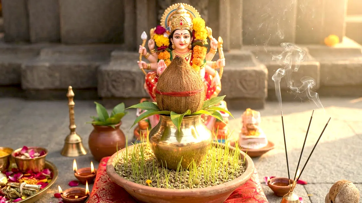Chaitra Navratri 2026 Photos Maa Durga Ghatastaphana Colours Featured Image