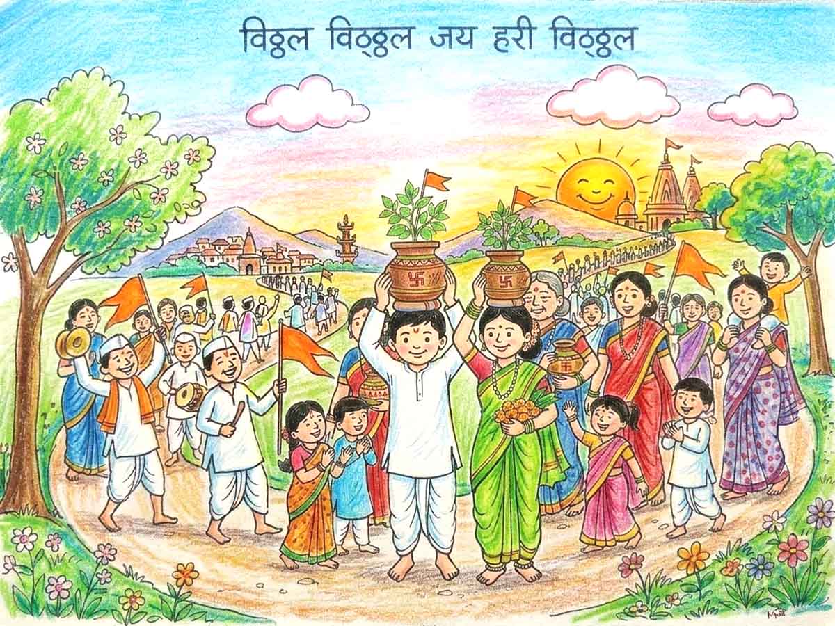Ashadhi Ekadashi Drawing Ideas 2026 Temple City Nashik Photos