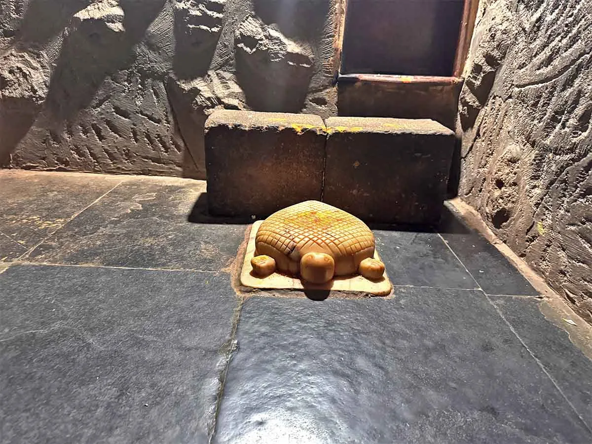 Third chamber inside the cave with the Kurma (tortoise) statue