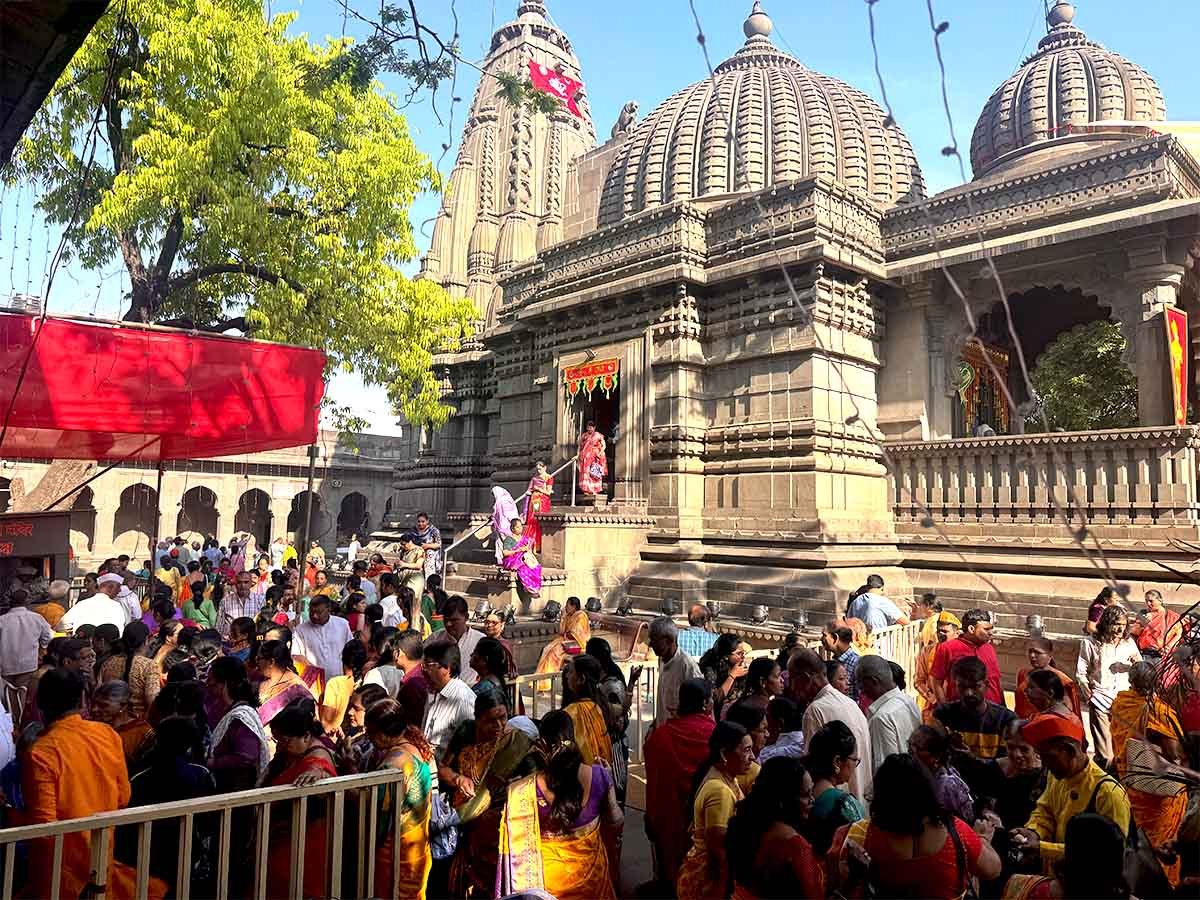 Devotees at Kalaram Mandir Nashik during Chaitra Navratri